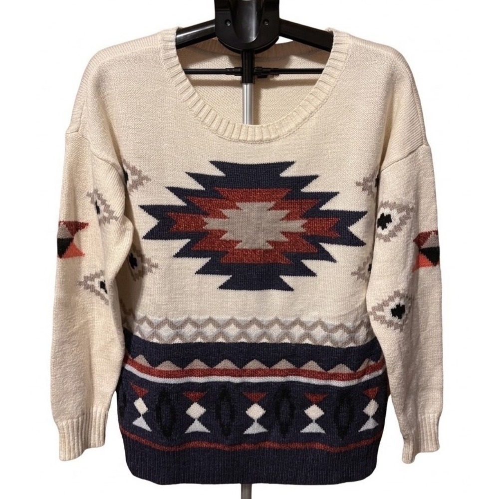 American Eagle Outfitters Womens XL Wool Blend Relaxed Aztec Southwest Sweater